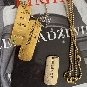Melvin Gold Dog tag necklaces